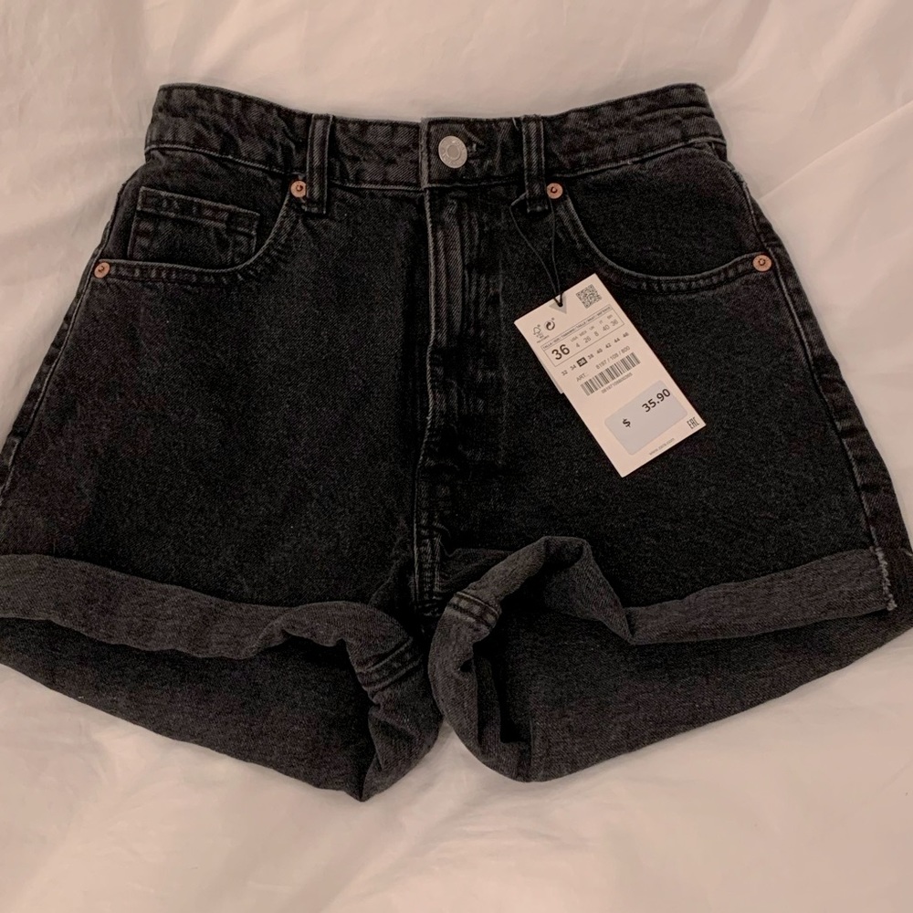 NWT-  Zara Black Jean Shorts